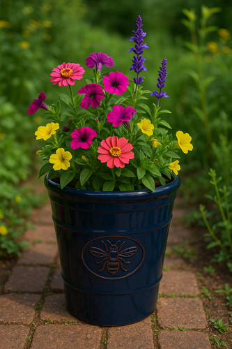 Decorative bee embossed plant - embossed,