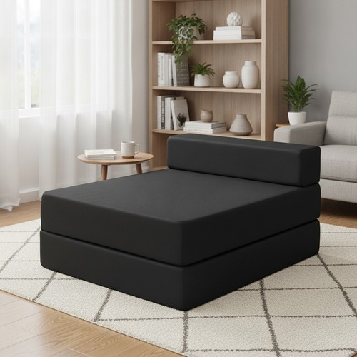 Fold out single futon sofa - out,