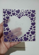 Lovely Heart Frame Square Embossing Folder