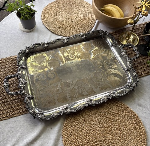 Vintage silver plated - , tray