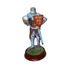 Resin Plastic Medieval Knight Figure  Painted  Armoured Statue Figurine Model
