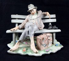 Large Vintage Ceramic Figurine / Statuette / Sculpture: The Traveler