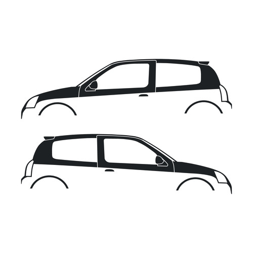 Set car decal stickers - 2,