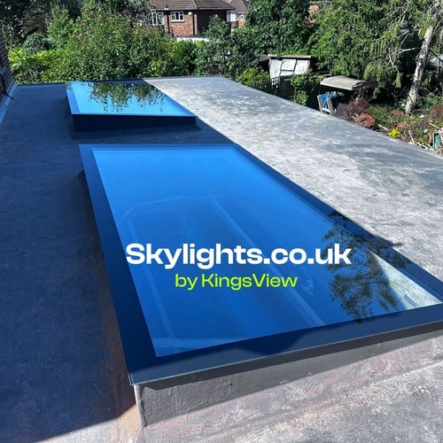 Flat roof skylight - flat, fixed