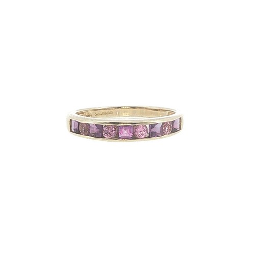 9ct yellow gold amethyst - yellow,