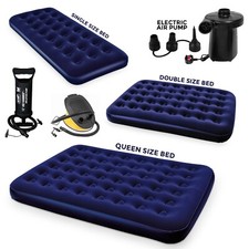 Double single airbed flocked - single,