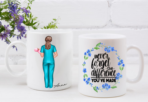 Personalised nurse mug gift - personalised,