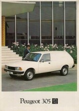 Peugeot 305 Van 1981-82 UK Market Foldout Sales Brochure 1300 & Diesel