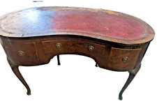 Unrestored Antique Mahogany Georgian Kidney Shaped Desk