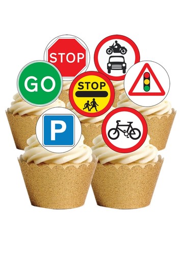 Cake toppers road traffic - cake,