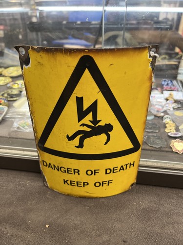 Vintage enamel danger death - vintage, of