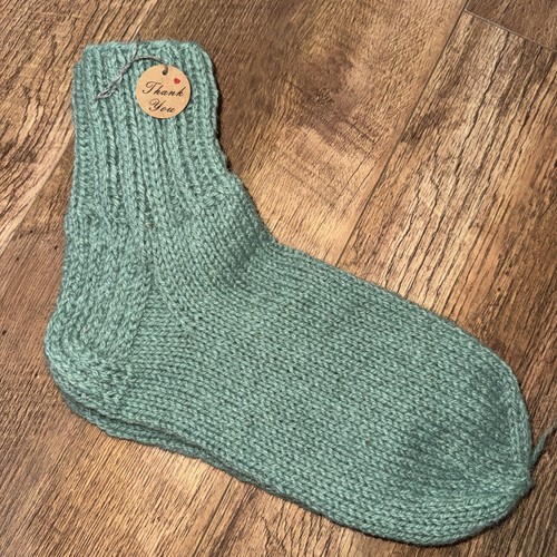 Hand knitted winter socks - hand,