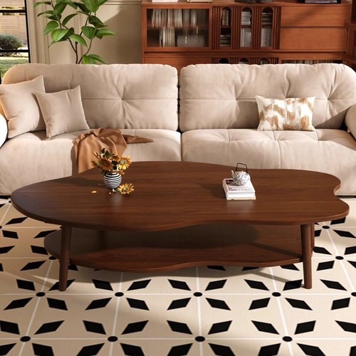 Oval wooden coffee - oval, table
