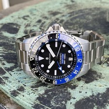 Steinhart Ocean 39 Premium 500 GMT Batman Ceramic Automatic Diver Watch 39mm