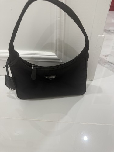 Prada mini black nylon bag - prada,