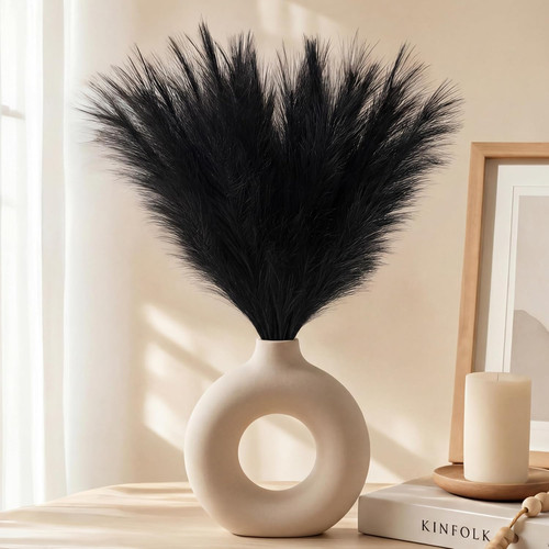 30pcs black pampas - black, grass