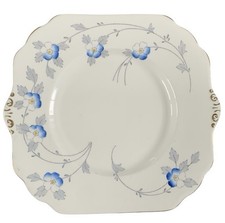 Blue Floral Art Deco Square