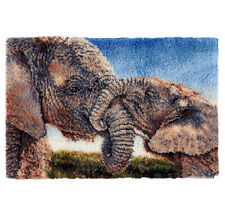 Large Elephants Latch Hook Rug