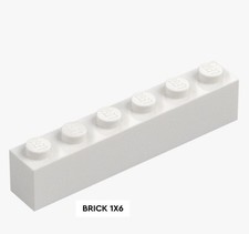 LEGO Brick 1x6 White (colour