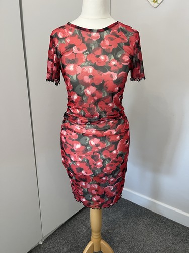 Red short sleeve bodycon - h&m,