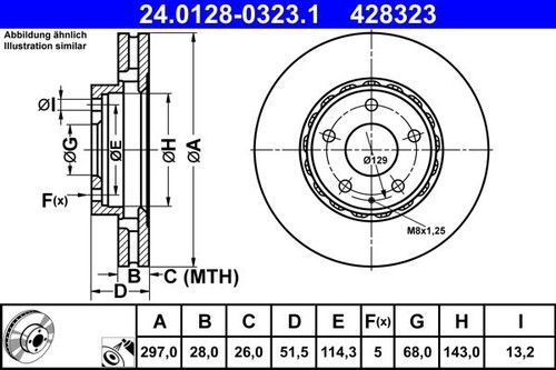 Brake disc for mazda - disc,