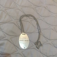 Vintage Swiss Army DOG TAG Militaria WW1 WW2 SPROSS OTTO ZUERICH