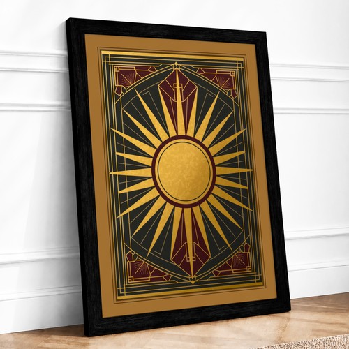 Radiant sun art deco framed - deco,