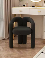 Curve Velvet Dining Chair ,Modern Bedroom Dressing Chair Living Room Armchair