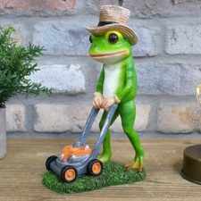Mowing Frog Garden Ornament