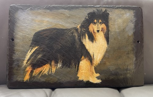 Oil painting slate tile - painting,