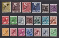 GERMANY 1948 West Berlin Black Overprints set of 20 SG B1-B20 MH/* (CV £450)