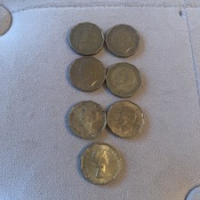 George VI Three Pence Coins X7