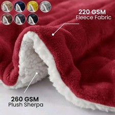 Fluffy Sherpa Fleece Blanket