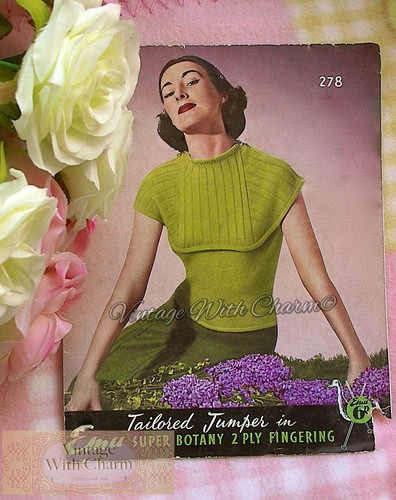 Vintage 1950s knitting patten - 1950s,