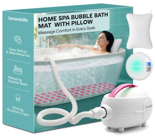 Serenelife bubble bath mat - bath,