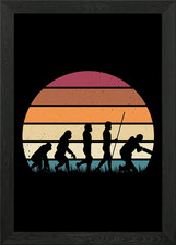 Retro Cricket Evolution Framed