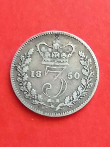 1850 silver threepence