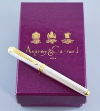 ASPREY & GARRARD SILVER & GOLD GILT MOUNTED FOUNTAIN PEN 2001