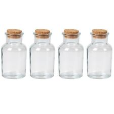 4x Glass Jars Bottles with
