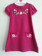 Jillian's Closet flower knit jumper dress, pink, 3 years