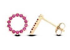 9ct Yellow Gold on Silver Ruby