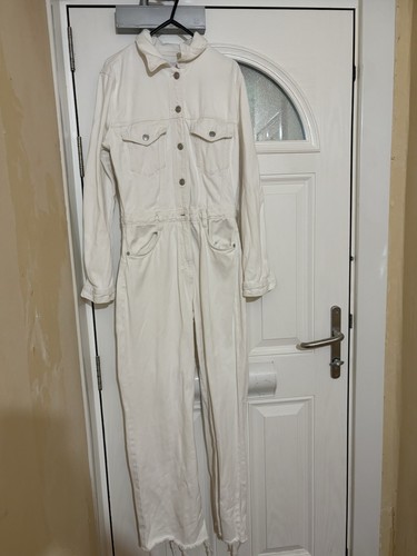 Zara white denim cotton - denim,