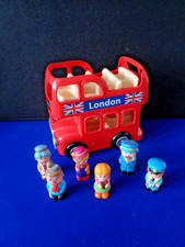 ELC Happyland  Red  London Bus with Sounds + 6 Figures good clean condition