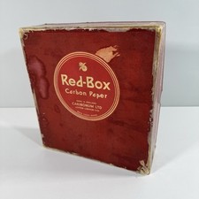 Vintage Carbon Paper Red Box Caribonum & 3 Writing Boards Props  