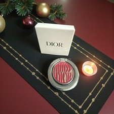 Dior Phone Ring Holder Silver Red Logo Smartphone Grip Accessory With Box