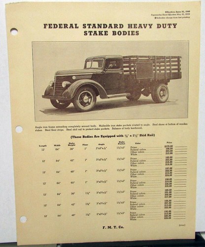 1940 federal standard truck - 1940,