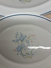 Pyrex 70’s Blue Iris Oval