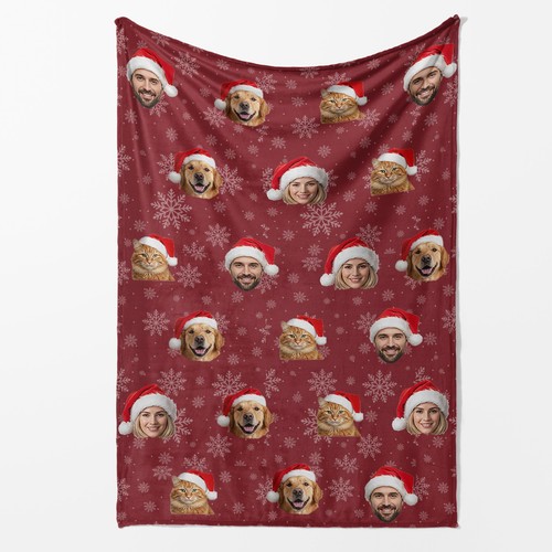 Xmas faces curtain custom - curtain,
