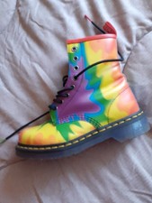 Perfect Worn Once! Genuine! DR. MARTENS 1460 Limited Edition! Rainbow Boots UK4
