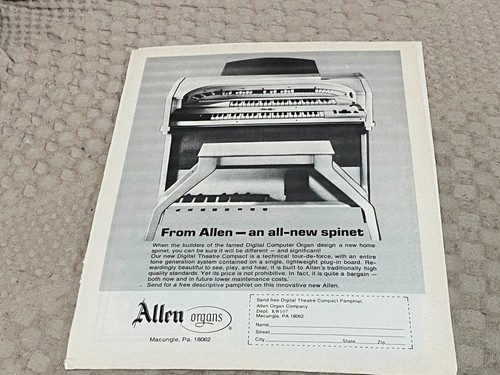 Keyboard organ advert 11x8 - keyboard, 11x8"